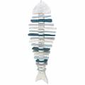 Floristik24 Decorazione di pesci marittimi in legno blu, bianco L70cm