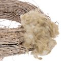Lana di pecora beige naturale,