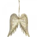 Floristik24 Ali d&#39;angelo, decorazioni in metallo da appendere, decorazioni per l&#39;albero di Natale dorate, aspetto antico H11.5cm L11cm 3 pezzi
