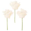 Rosa artificiale color crema, fiore con stelo di 10 cm, 100 pezzi | Floristik24.it