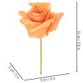 Rosa artificiale arancione, fiore singolo da 5 cm, 100 pezzi | Floristik24.it