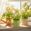 Set di 8 vasi decorativi in metallo a forma di annaffiatoio, multicolore, 16,5x7 cm - Ideali per balconi e cucine. | Floristik24.it