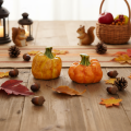 Statuetta di zucca per decorazione autunnale della tavola, decorazione autunnale, 10 cm, 2 pezzi | Floristik24.it