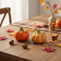Zucca decorativa per la tavola autunnale, 6 cm, 2 pezzi | Floristik24.it
