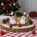 Statuetta di Babbo Natale con decorazione per albero di Natale, 7 cm, 2 pezzi | Floristik24.it