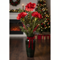 Fiore di amarillide artificiale, rosso, a stelo lungo, per vaso e composizione, 77 cm | Floristik24.it