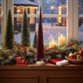 Albero di Natale decorativo, figura slanciata su base di legno, 60 cm | Floristik24.it