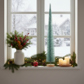 Albero di Natale artificiale, albero decorativo, design delicato con base in legno, 80 cm | Floristik24.it