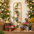 Cornice per finestra in legno come decorazione da parete, 100 cm | Floristik24.it