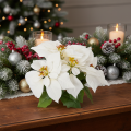 Stella di Natale artificiale, bianca, a fiore grande, pianta decorativa, 40 cm | Floristik24.it