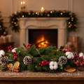 Ghirlanda artificiale di abete verde per decorazione della porta, 35 cm | Floristik24.it
