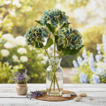 Fiore di ortensia artificiale, blu-verde, stelo singolo decorativo, 53 cm | Floristik24.it