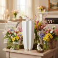Vaso da fiori scanalato, moderno, decorativo, 38 cm | Floristik24.it