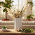 Vaso a coste, vaso decorativo alto per fiori secchi, 24 cm | Floristik24.it