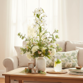 Giglio bianco artificiale con lungo ramo fiorito, decorativo, 80 cm | Floristik24.it