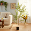 Pianta artificiale in vaso, alta 130 cm, verde, decorativa | Floristik24.it