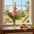 Gladiolas artificiali con fiori decorativi, 88 cm | Floristik24.it