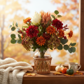 Fiore artificiale di Protea Leucadendron con stelo lungo, 65 cm, 3 pezzi | Floristik24.it