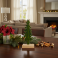 Albero di Natale decorativo su supporto in legno, 26 cm | Floristik24.it