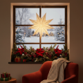 Decorazione natalizia a LED a forma di stella da appendere, luce bianca calda, per interni, 38 cm | Floristik24.it