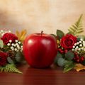 Mela rossa decorativa, frutta decorativa, Ø8cm H9.5cm, Red Delicious, 4 pezzi | Floristik24.it