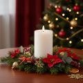 Candela a colonna a LED, effetto tremolante, con timer, Ø7cm, 16cm | Floristik24.it