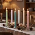 Candele affusolate tinte, vari colori, 22×240 mm, 12 pezzi | Floristik24.it