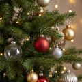 Appendino a sfera Appendino in argento Palline di Natale 35mm 50 pz | Floristik24.it