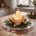 Piatto decorativo con scanalature Plastica trasparente Ø33cm | Floristik24.it