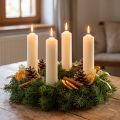 Candela a bastoncino decorazione candela crema bianca 120mm/Ø21mm 6 pz | Floristik24.it