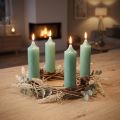 Candele coniche candele corte giada verde per anello Ø21/110mm 6 pz | Floristik24.it