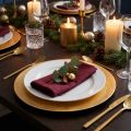 Piatto decorativo oro Ø28cm | Floristik24.it