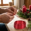 Filo di alluminio rosso Ø2mm 500g 60m - Filo per gioielli, filo per artigianato, filo decorativo per fiori e artigianato | Floristik24.it