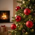 Palline di Natale rosse in plastica per albero di Natale, 8 cm, 6 pezzi | Floristik24.it
