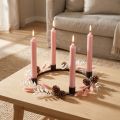 Candele coniche candele corte rosa per anello decorativo Ø21/110mm 6 pezzi | Floristik24.it
