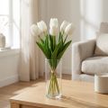 Decorazione Tulipani Bianchi Real Touch Fiori Artificiali Primavera 49 cm 5 pz | Floristik24.it