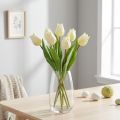 Tulipani decorativi Fiori artificiali Bianco Crema 20cm 6 pz | Floristik24.it
