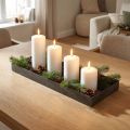 Vassoio decorativo in metallo grigio nero lavato 30×15cm | Floristik24.it