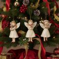 Angeli decorativi per albero di Natale, stile vintage, 10 cm, 3 pezzi | Floristik24.it