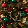 Ciondoli decorativi rustici a forma di corna di cervo per parete o albero, 15 cm, 6 pezzi | Floristik24.it