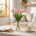 Fiori artificiali tulipano rosa, fiore primaverile 48 cm, mazzo da 5 | Floristik24.it