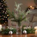 Ramo di felce artificiale decorazione di felce glitter decorazione invernale 70 cm | Floristik24.it