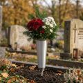 Vaso tombale argento 33 cm | Floristik24.it
