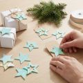 Stelle decorative per artigianato Gommapiuma autoadesiva menta 4cm 36 pezzi | Floristik24.it