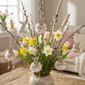Coniglietti decorativi in legno da appendere bianco naturale 5 cm×12 cm 6 pz | Floristik24.it