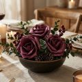 Rosa in schiuma Ø10cm malva 8 pz | Floristik24.it