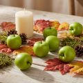 Mini mele decorative verdi gialle artificiali H4,3 cm Ø3,6 cm 24 pz | Floristik24.it