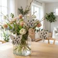 Appendiabiti decorativo cuore fiore farfalla bianco naturale 9 cm 3 pezzi | Floristik24.it