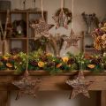 Stelle decorative da appendere Stelle di pino naturale 15 cm 4 pz | Floristik24.it