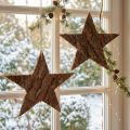 Stelle decorative da appendere in corteccia di pino Stelle di pino 20 cm 3 pezzi | Floristik24.it